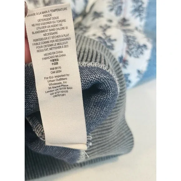 Free People Quilted Ditsy Denim Jacket XS / S Cottagecore Prairie Boho - Picture 16 of 16